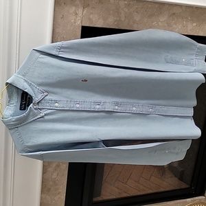 Men's Lightweight Denim Polo Ralph Lauren Long Sleeve Button Down Shirt Size XXL